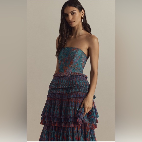 Hutch Nalina Tiered Strapless Maxi Dress size small - Picture 8 of 14